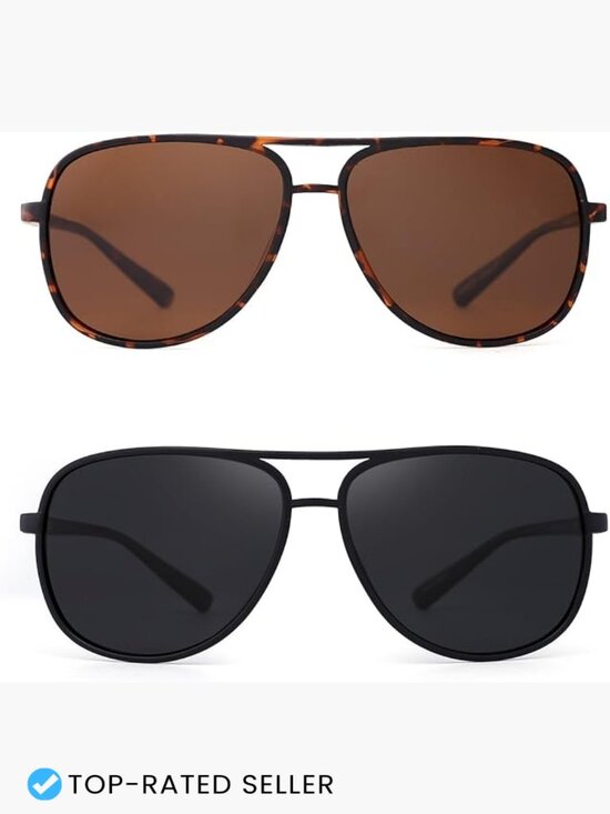 Polarized Aviator Sunglasses Oversized UV400 Protection TR90 Frame Unisex main image 5